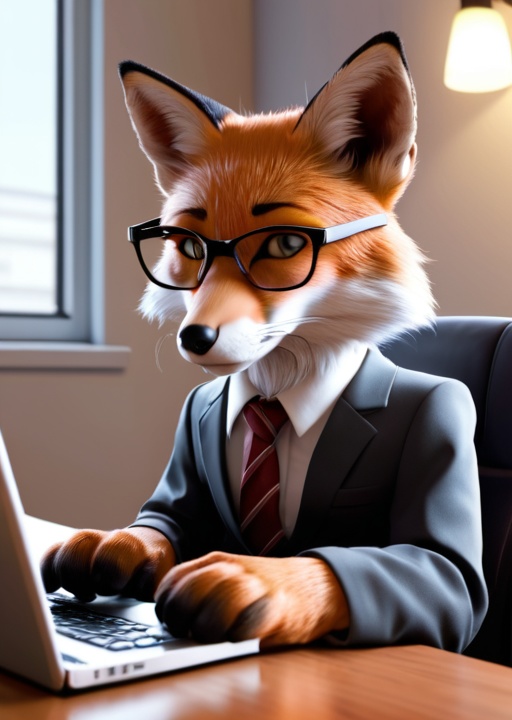 AI生成の賢いキツネのビジネスパック - 画像100枚
