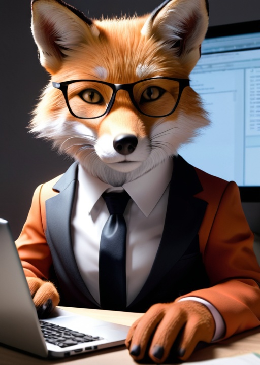 AI生成の賢いキツネのビジネスパック - 画像100枚