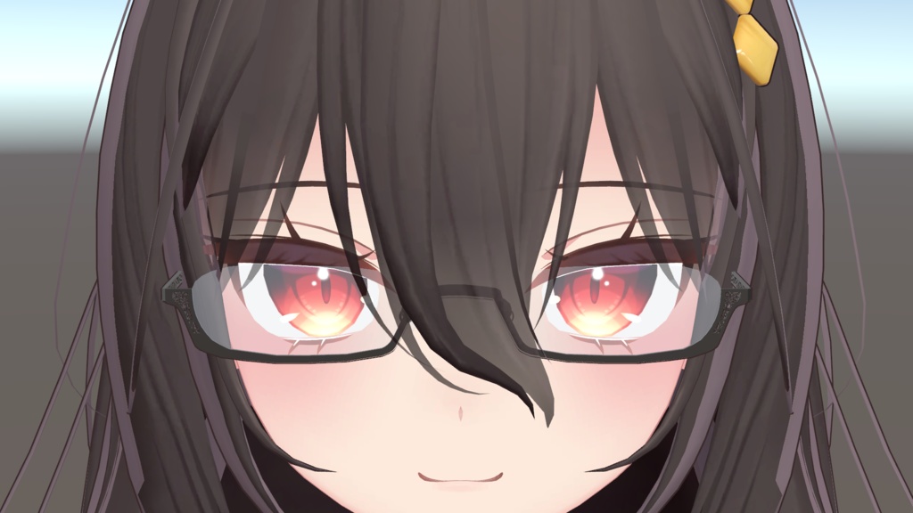 【VRChat想定】ここあ眼鏡【3Dモデル】