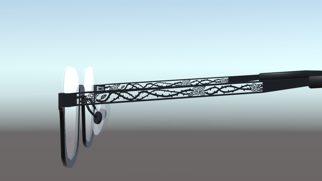 【VRChat想定】ここあ眼鏡【3Dモデル】