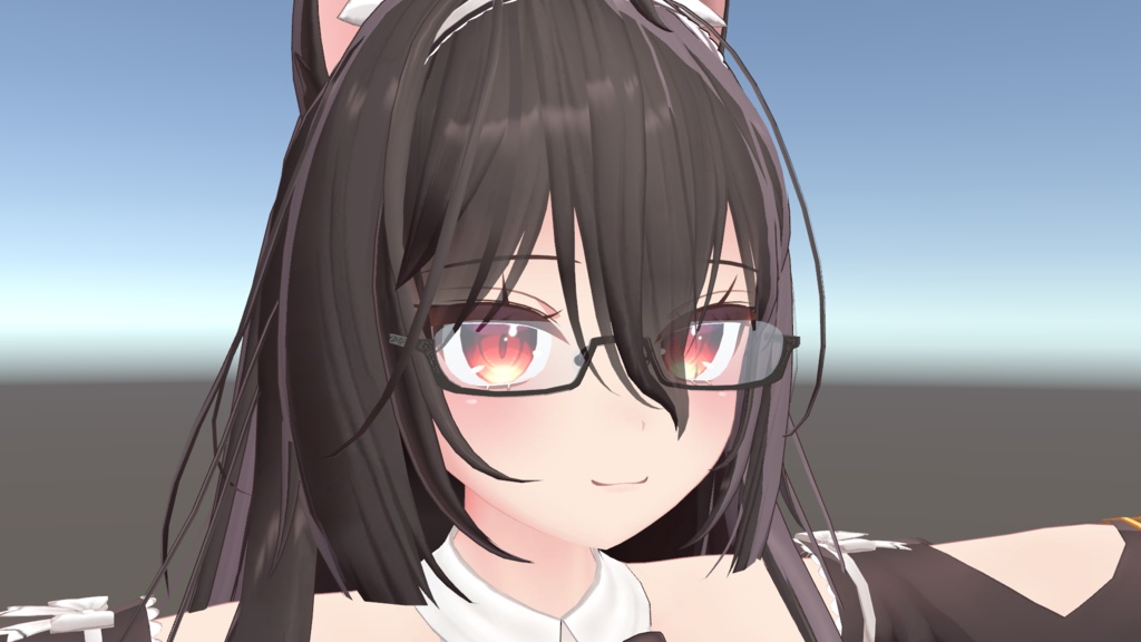 【VRChat想定】ここあ眼鏡【3Dモデル】