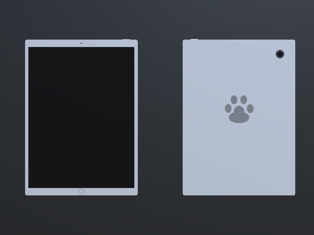 【VRChat想定】タブレット端末【3Dモデル】