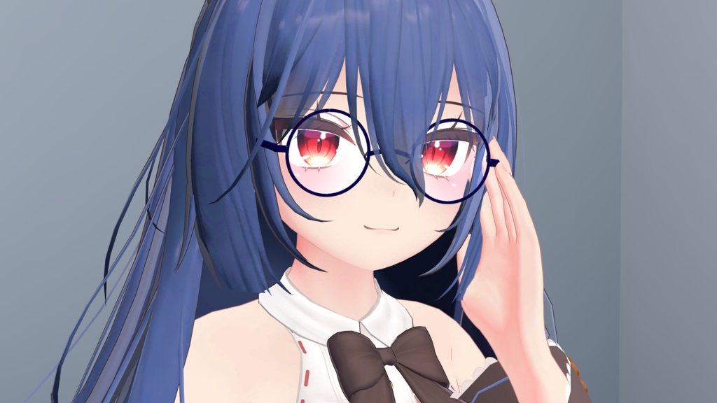【VRChat想定】丸眼鏡【3Dモデル】