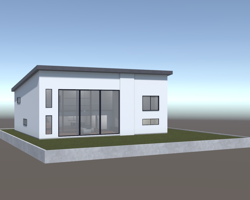 【VRChat想定】ModenHouse【家モデル】