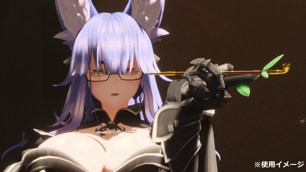 【VRChat想定】葉っぱつきのキセル【3Dモデル】