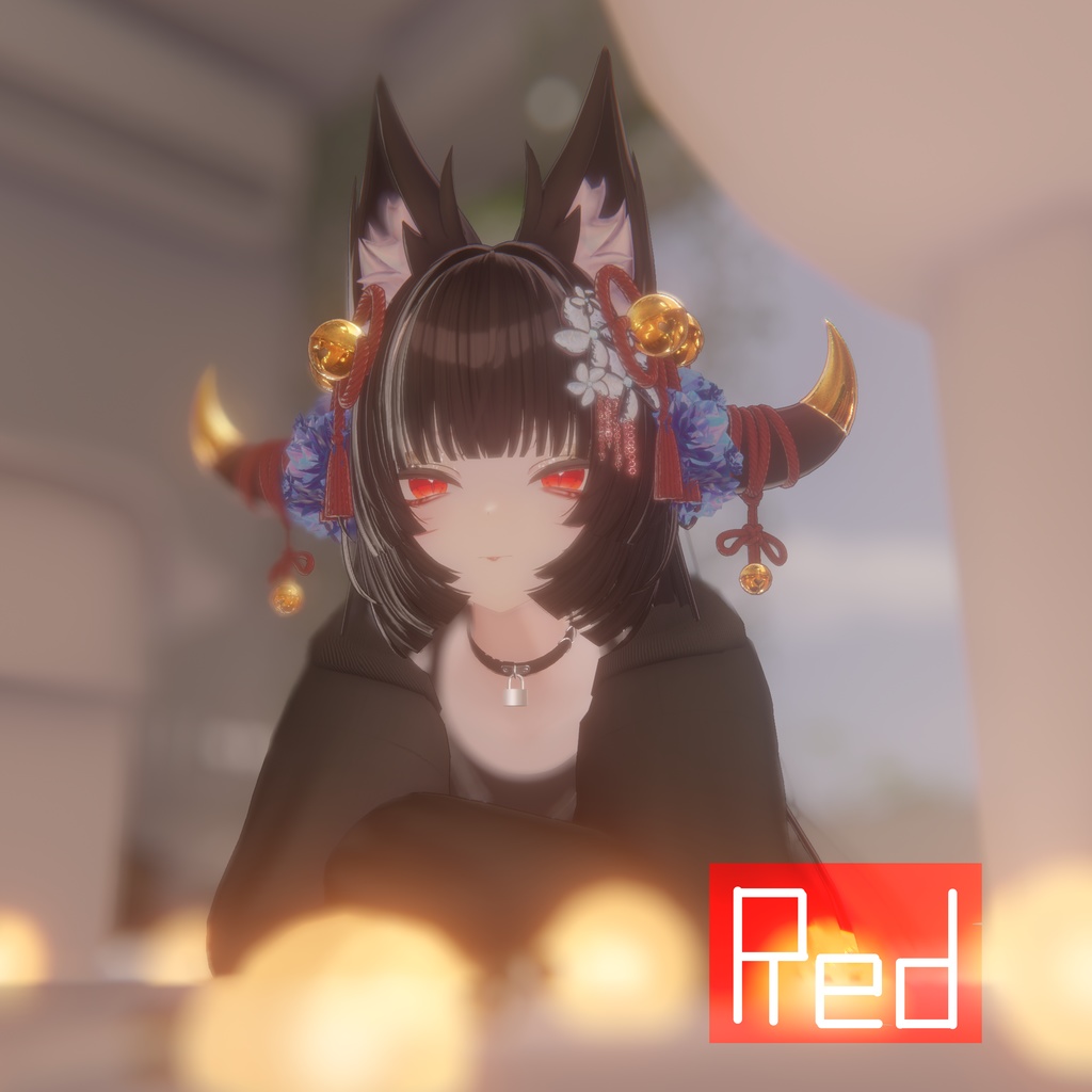 【真央】メイク&アイテクスチャ&顔のシェイプキー ーVRChat神社のいなりさま❣ー