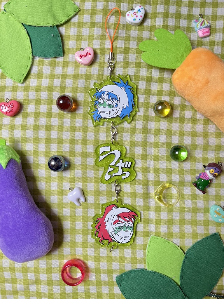 びっくり顔六ろアクリルキーホルダー