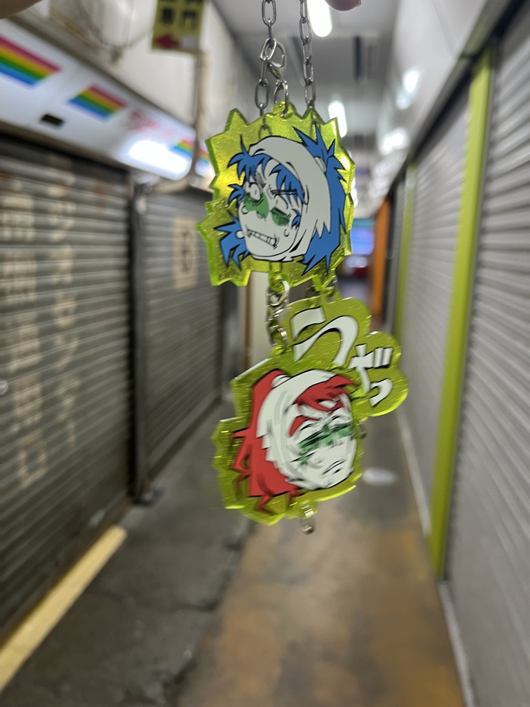 びっくり顔六ろアクリルキーホルダー