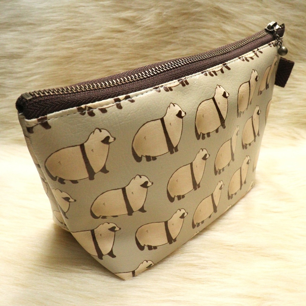 【3/8迄発送分】たぬきの三角ポーチ