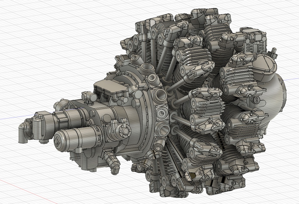 1/32 R-2800 STL&OBJデータ