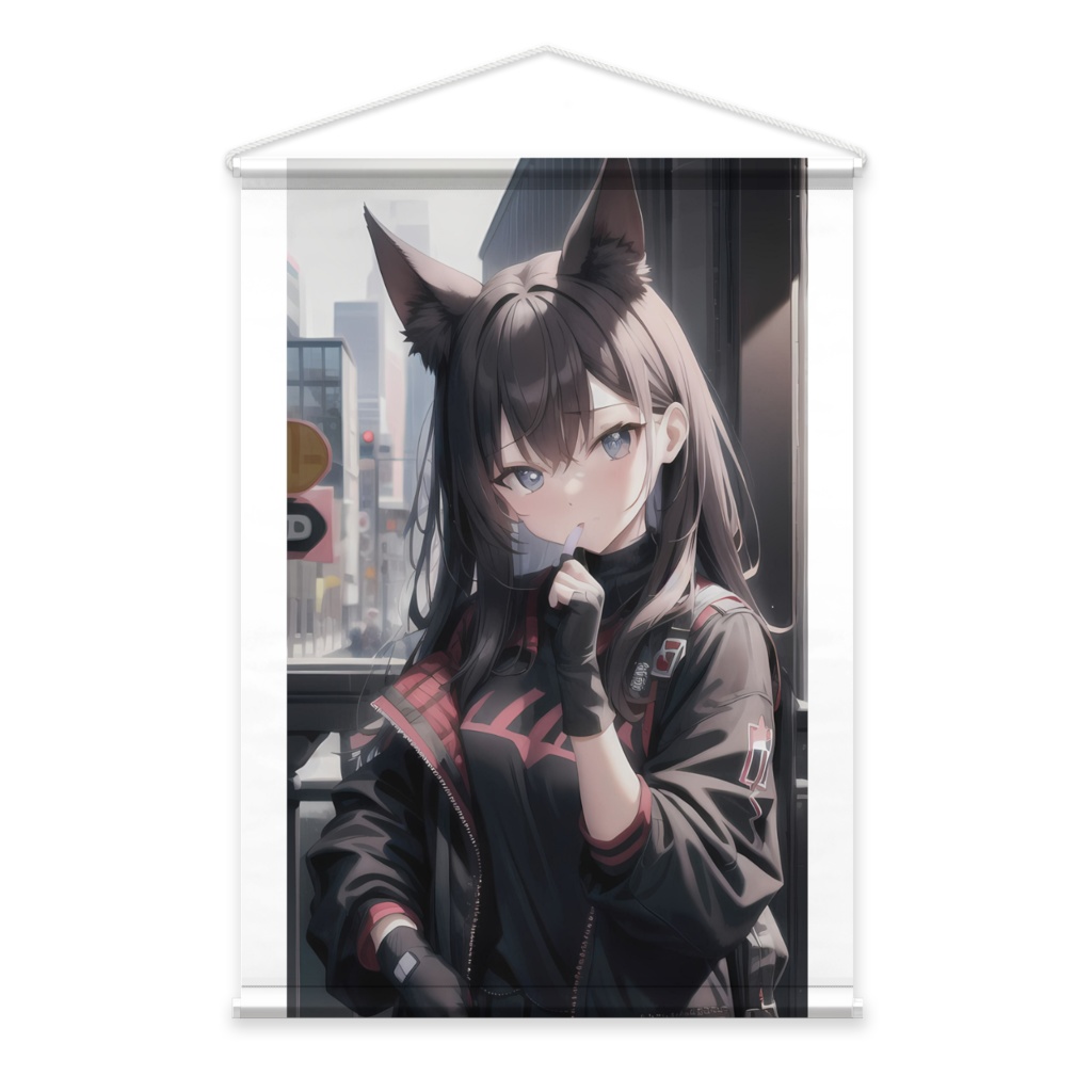 猫耳少女 タペストリー