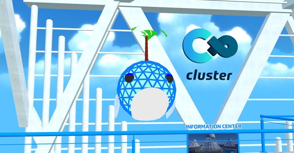 【Cluster用アバター】オーシャンホエール(模様Ver)