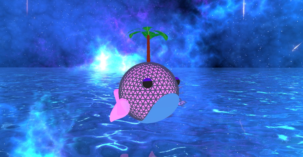 【Cluster用アバター】オーシャンホエール(模様Ver)