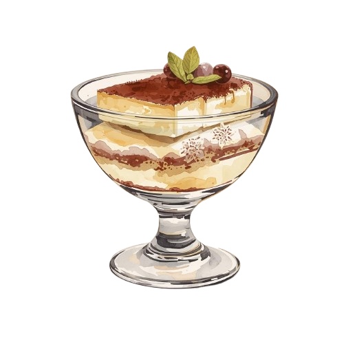 🍰 水彩アンティークカフェ スイーツクリップアート 10点セット(背景透過PNG)