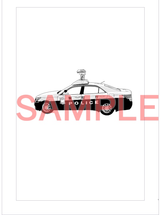 パトカー・⑤　赤色灯昇降・左向き