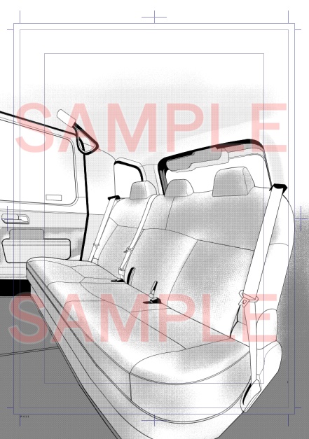 タクシー後部座席