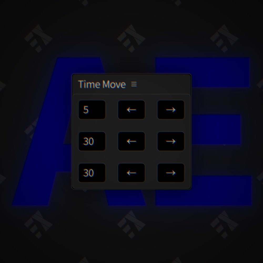 【After Effects Script - Free】Time Move