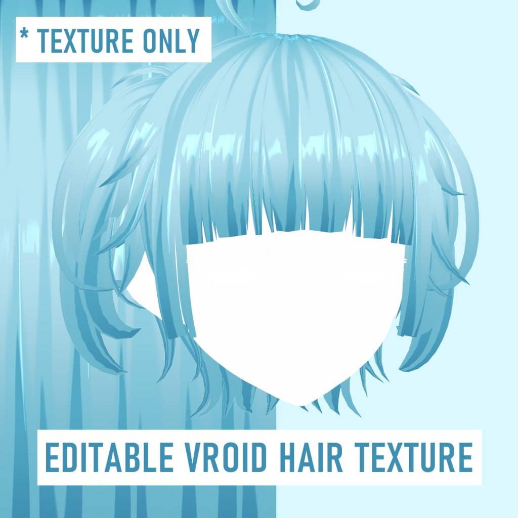 Editable PSD / CSP File Vroid Hair Textures [Soft Style~]