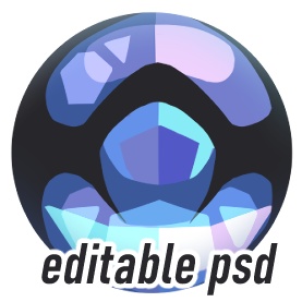 Editable PSD / CSP File Vroid Iris Texture [Diamond Style~]