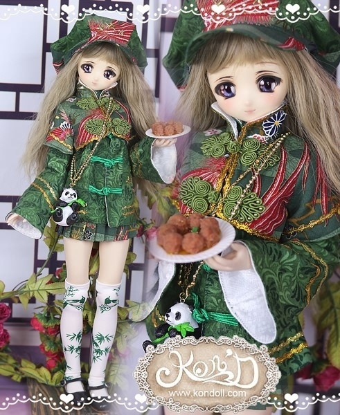 【Kon’D】MDD M胸/L胸・ OB48・50・M胸/L胸 対応 ドール用お洋服セット(パンダレストラン)7点セット