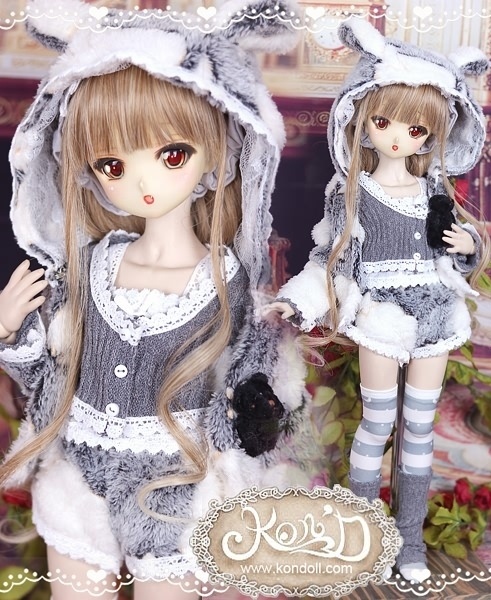 【Kon’D】MDD M胸/L胸・ OB48・50・M胸/L胸 対応 ドール用お洋服セット(ベアパジャマ)9点セット