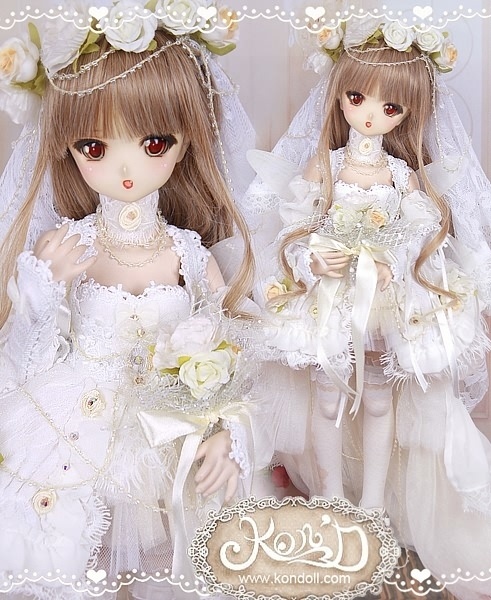 【Kon’D】MDD M胸/L胸・ OB48・50・M胸/L胸 対応 ドール用お洋服セット（フェアリー花嫁）15点セット