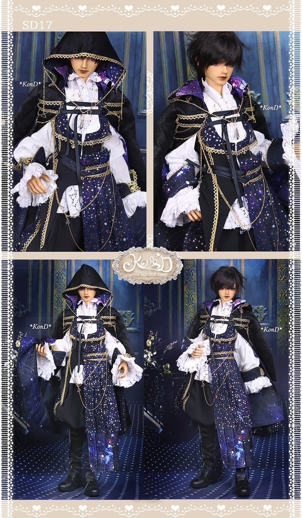 【Kon’D】SD17 SD13 MSD ドール 対応 ドール用お洋服セット ドール服(魔法学園)8点セット