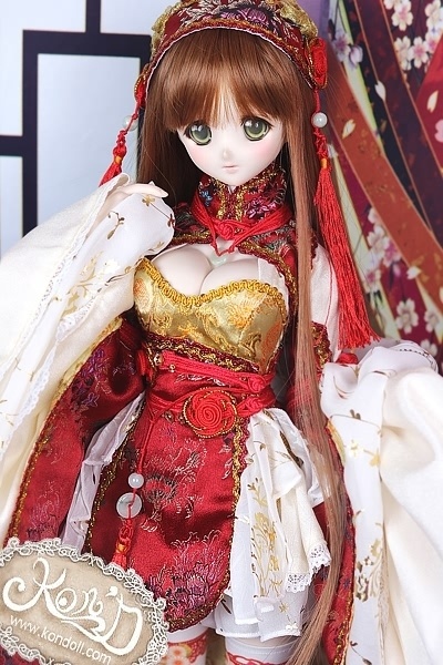 【Kon’D】DD dy 寄せ胸/L胸・DDIII・DDS・M/L/寄せ胸 対応 ドール用お洋服セット(桃花源)13点セット