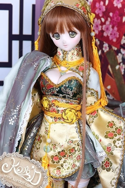 【Kon’D】DD dy 寄せ胸/L胸・DDIII・DDS・M/L/寄せ胸 対応 ドール用お洋服セット(桃花源)13点セット