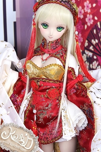 【Kon’D】DD dy 寄せ胸/L胸・DDIII・DDS・M/L/寄せ胸 対応 ドール用お洋服セット(桃花源)13点セット
