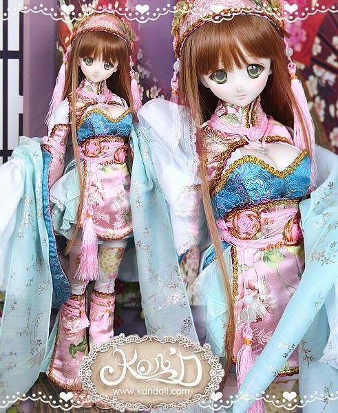 【Kon’D】DD dy 寄せ胸/L胸・DDIII・DDS・M/L/寄せ胸 対応 ドール用お洋服セット(桃花源)13点セット