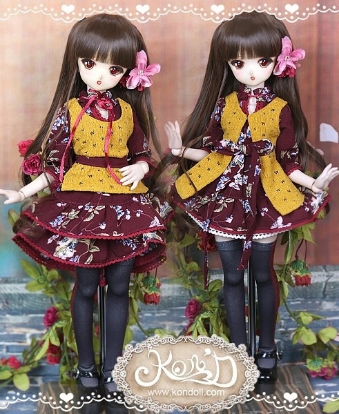 【Kon’D】MDD M胸/L胸・ OB48・50・M胸/L胸 対応 ドール用お洋服セット(シフォンコーデ)7点セット