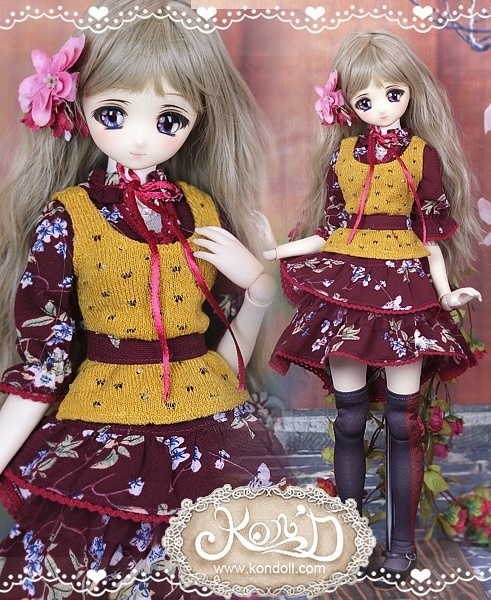 【Kon’D】MDD M胸/L胸・ OB48・50・M胸/L胸 対応 ドール用お洋服セット(シフォンコーデ)7点セット