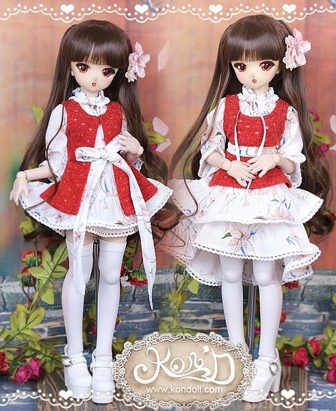 【Kon’D】MDD M胸/L胸・ OB48・50・M胸/L胸 対応 ドール用お洋服セット(シフォンコーデ)7点セット