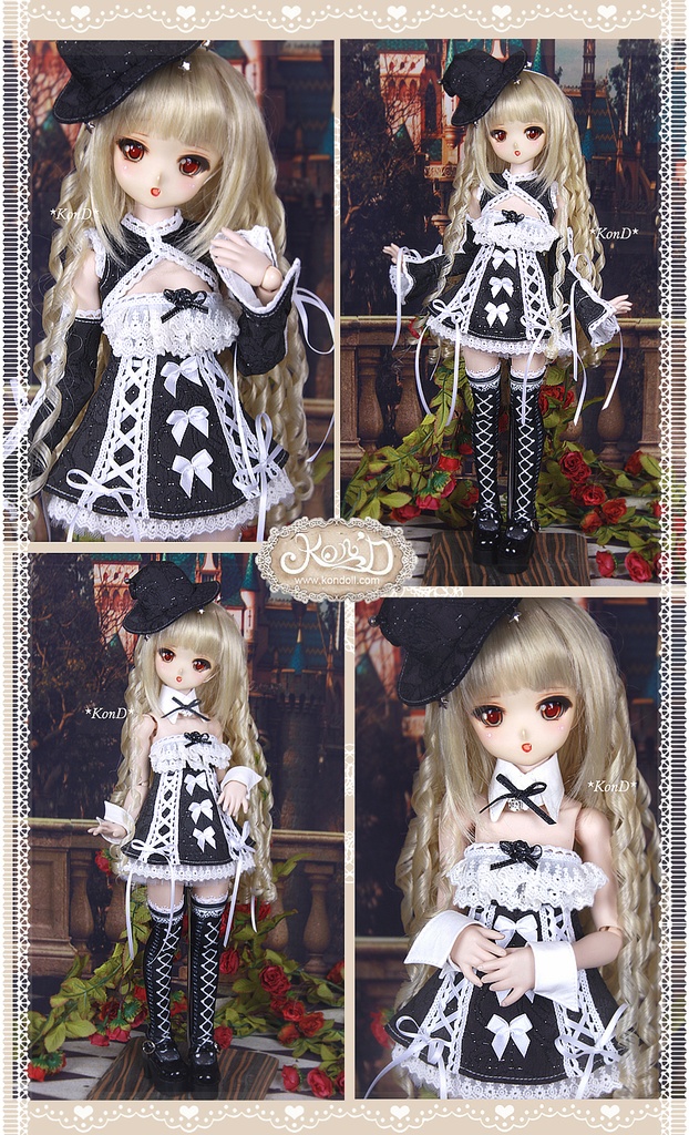 【Kon’D】MDD S胸/M胸/L胸・OB48・50・S胸/M胸/L胸 Holiday's Child 高さ44cmまで対応 ドール用お洋服セット(魔女の時間)9点セット