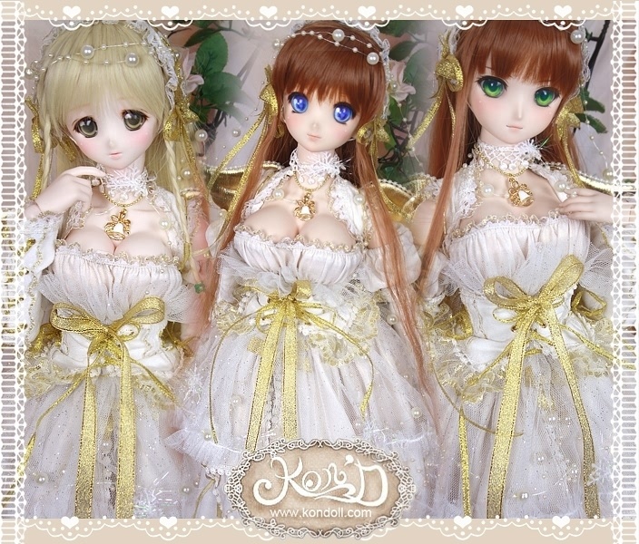 【Kon’D】DD MDD YOSO 対応 ドール用お洋服セット(スノーエンジェル)14点セット