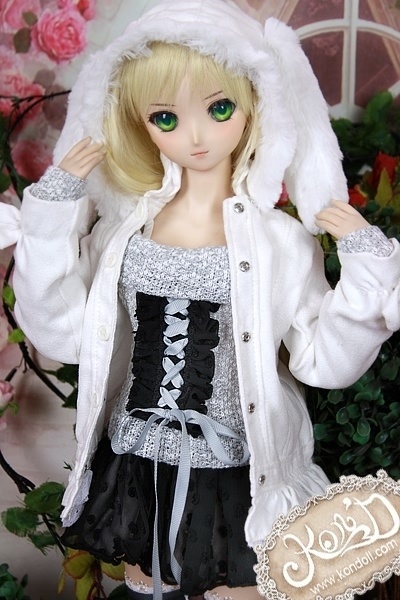 【Kon’D】DD dy 寄せ胸/L胸・DDIII・DDS・M/L/寄せ胸 対応 ドール用お洋服セット(うさぎ)6点セット