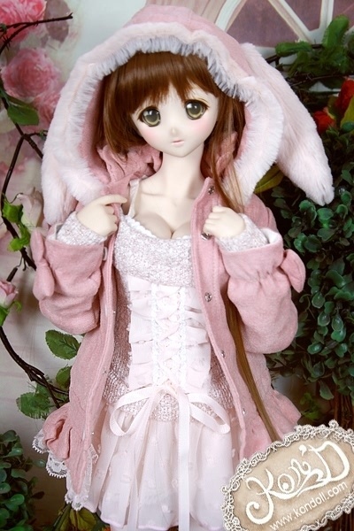 【Kon’D】DD dy 寄せ胸/L胸・DDIII・DDS・M/L/寄せ胸 対応 ドール用お洋服セット(うさぎ)6点セット
