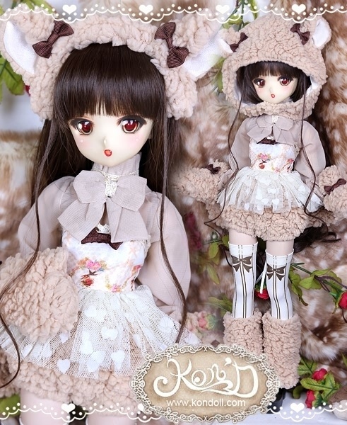 【Kon’D】MDD S胸/M胸/L胸・OB48・50・S胸/M胸/L胸 Holiday's Child 対応  ドール用お洋服セット（森のお友達）8点セット