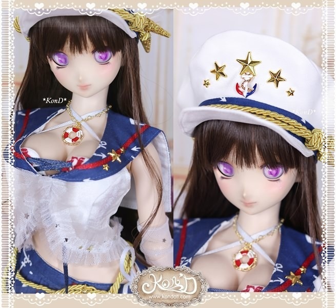 【Kon’D】DD dy 寄せ胸/L胸・DDIII・DDS・M/L/寄せ胸 対応 ドール用お洋服セット(海軍少女)9点セット
