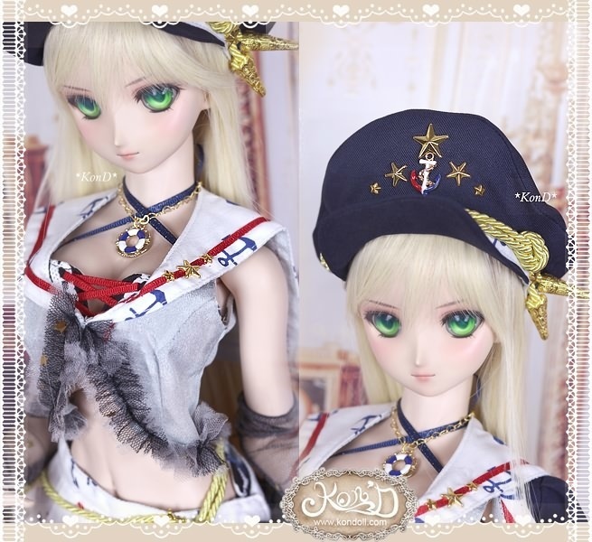 【Kon’D】DD dy 寄せ胸/L胸・DDIII・DDS・M/L/寄せ胸 対応 ドール用お洋服セット(海軍少女)9点セット
