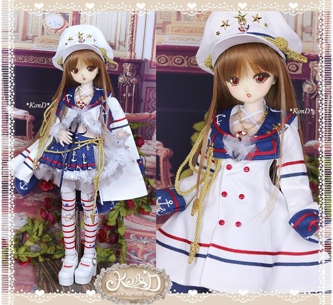 【Kon’D】MDD M胸/L胸・OB48・50・M胸/L胸 対応 ドール用お洋服セット(海軍少女)9点セット