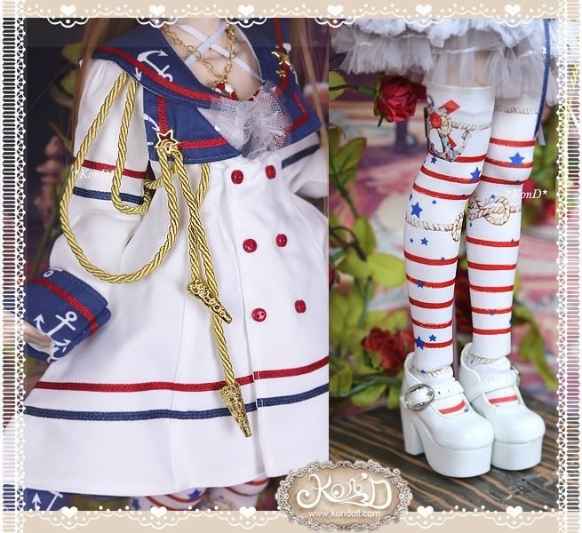 【Kon’D】MDD M胸/L胸・OB48・50・M胸/L胸 対応 ドール用お洋服セット(海軍少女)9点セット