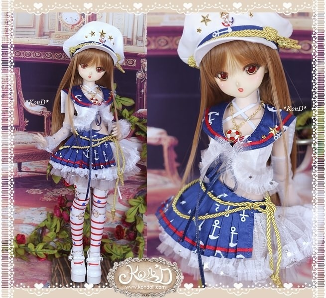 【Kon’D】MDD M胸/L胸・OB48・50・M胸/L胸 対応 ドール用お洋服セット(海軍少女)9点セット