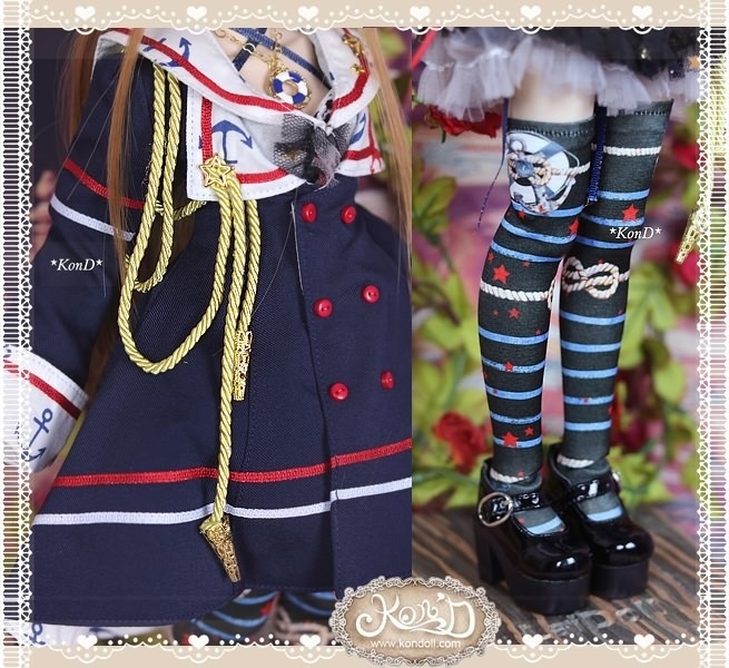 【Kon’D】MDD M胸/L胸・OB48・50・M胸/L胸 対応 ドール用お洋服セット(海軍少女)9点セット