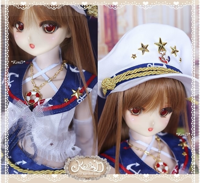 【Kon’D】MDD M胸/L胸・OB48・50・M胸/L胸 対応 ドール用お洋服セット(海軍少女)9点セット