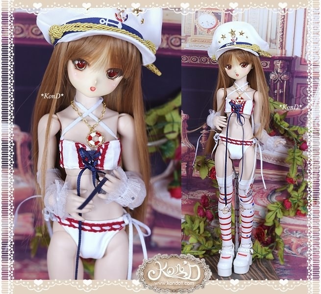 【Kon’D】MDD M胸/L胸・OB48・50・M胸/L胸 対応 ドール用お洋服セット(海軍少女)9点セット