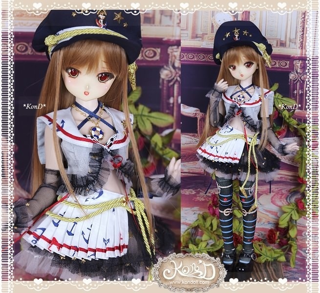 【Kon’D】MDD M胸/L胸・OB48・50・M胸/L胸 対応 ドール用お洋服セット(海軍少女)9点セット