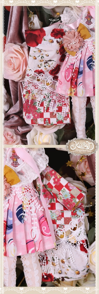 【Kon’D】MDD・OB・PUYOODOLL対応 ドール用お洋服セット(和菓子)6点セット