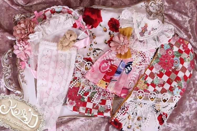 【Kon’D】MDD・OB・PUYOODOLL対応 ドール用お洋服セット(和菓子)6点セット